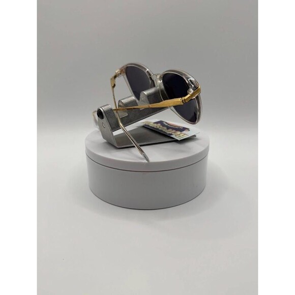 True Vintage Sunglasses | NOS | Preppy Style | Crystal Blue & Gold | Grey Lens main image 7